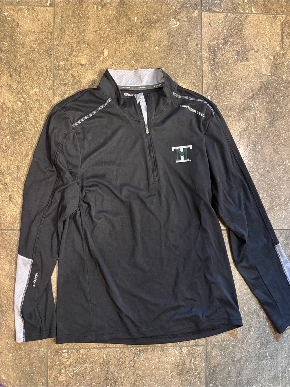 Montana Tech Champion quarter zip, M, black